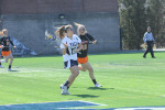 Despite dominating the second half, the women’s lacrosse team could not overcome the Terriers’ 12-goal first-half performance. The Bulldogs fell to the Terriers 16–15.