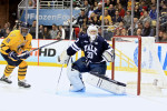 Goaltender Jeff Malcolm ’13 was named the first star of the national championship game on his 24th birthday after shutting out Quinnipiac for Yale’s first-ever NCAA men’s hockey title.