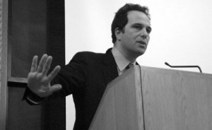 Writer for The New Yorker Philip Gourevitch speaks about his striking experiences as a reporter in Rwanda during the 1994 genocide crisis during a lecture on Tuesday night in Linsly-Chittenden Hall. He warned students against bias in reporting, and urged aspiring journalists to go beyond information provided by the government. Gourevitch is the author of a book detailing his work as a foreign correspondent during the Rwandan killings.