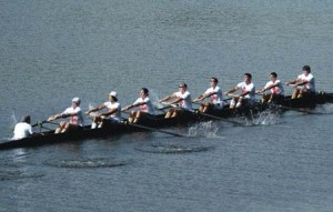 The heavyweight crew team rows in unison to beat out second-place Dowling College in last weekend’s Head of the Housatonic Regatta in Derby, their first race of the season. Yale’s next race is the Head of the Charles in Cambridge, Mass. Oct. 24. The Bulldogs hope to improve on last year’s 12th place finish and overtake Ivy League rival Harvard.
