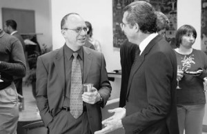 The title of Sterling Professor of Political Science has been given to political science professor Ian Shapiro ’83 LAW ’87 (left), pictured here with former Mexican President Ernesto Zedillo GRD ’81 (right) after Shapiro was named the director of the Yale Center for International and Area Studies last spring.