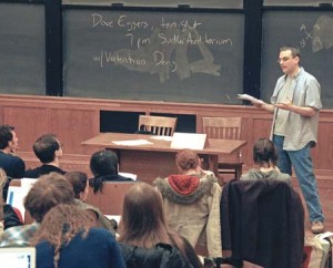 Professor William Deresiewicz conducts a lecture in his Daily Themes course. The English Dept. may increase its class offerings to reach more students.