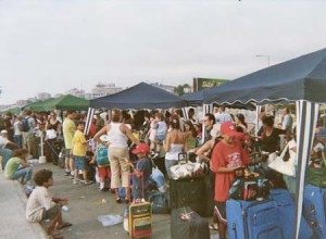 A crowd of evacuees wait on line in Beirut over the summer. Yale successfully evacuated several students studying in Lebanon at the time.