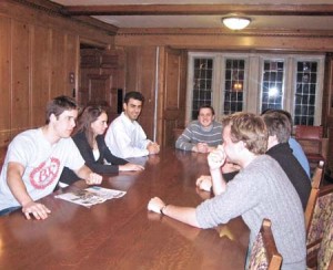 Members of Globalfund, an investing group recently started by 12 Yale students, discuss possible future investments.