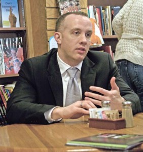 Scott Healy ’97 works to market the Town Green district of New Haven in order to attract businesses and residents to the area.
