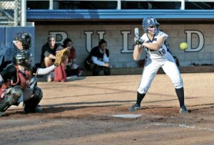 Yale first baseman Megan Enyeart ’09 gets ready to take a cut at a Fairfield offering during a game on March 28 at DeWitt Family Field. The sophomore has continued to excel after an all-Ivy rookie year.