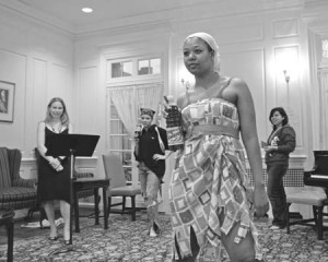 Students rehearse for “Stations of the Cross(ings),” a multifaceted performance which discusses the situation of undocumented immigrants in the United States.