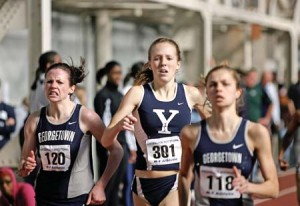 Standout Yale distance runner Lindsay Donaldson ’08, who finished third at an Harvard-Yale-Princeton tri-meet in Princeton on Saturday, competes at an indoor track meet last winter. Both the men’s and women’s teams finished in last place.