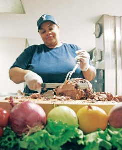 Davenport College display cook Sheama McNeal and other University chefs face continual challenges when preparing organic and sustainable food items.