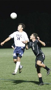 Forward Brad Rose ’11 moves the ball past the Army defense. The Bulldogs defeated the Black Knights 1-0 to register their third consecutive shutout.