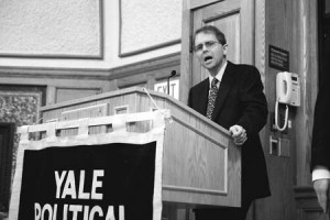 Jay Lefkowitz speaks to the YPU yesterday. Lefkowitz insisted dictatorships receive foreign aid contingent upon their human-rights track record.