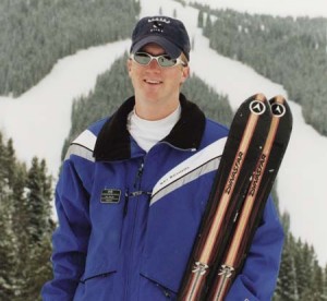 Will Ralph ’02, pictured here at Vail, taught skiing — and waited tables, on the side — after graduation. He is now a first-year student at Stanford Law School.