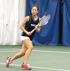 Janet Kim ’09 competes against Penn on April 7, 2006. Kim made it to the round of 16 in the ITA Women’s East Regional this weekend.
