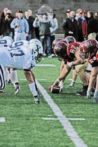 Harvard and Yale face off in last year’s Game. Harvard ended Yale's perfect season in a 37-6 blowout at the Yale Bowl on Saturday.