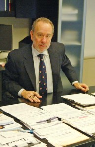 Dean of Undergraduate Admissions Jeff Brenzel prepares to review some of the 4,820 early applications the University received this year.