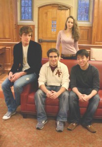 L to R: Dominique Fenton ’10, Levent Tuzun ’11, Julia Bryzgalina ’10 and Richard Tao ’10 comprise the YCC committee designed to investigate financial aid.