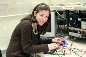 Yale College students like Liz Broomfield ’08, pictured above, conduct a wide variety of independent science research projects in University laboratories.