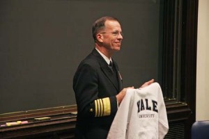 Chairman of the Joint Chiefs of Staff Michael Mullan spoke to a political science class Nov. 28.