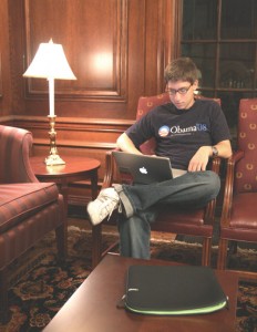 Sam Schoenburg ’11, who will join the Obama campaign over winter break, is one of the many Elis drawn into the 2008 race for the presidency.