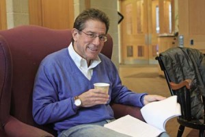 Law professor Anthony Kronman gives a talk on the meaning of life at the Slifka Center earlier this semester.