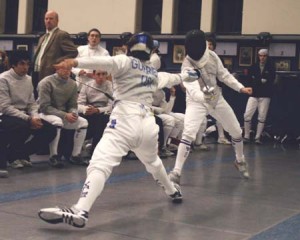John Gurrieri ’10 competes against NYU on Nov. 30, 2006 in Payne Whitney Gymnasium. He and the rest of the foil squad carried the Elis at Brandeis this weekend.