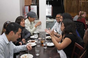Ethnic counselors converse over dinner Wednesday night. They would play an integral role in restructuring the freshman-advising program.