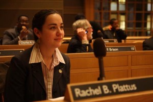 Recently inaugurated alderwoman Rachel Plattus ’09 says education will be a top priority during her term.