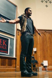 Matador, of VH1’s “The Pick-Up Artist,” shares tips for seduction and ensnarement during a talk yesterday.