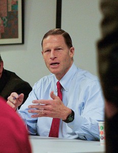 Connecticut Attorney General Richard Blumenthal may take legal action against New York over the Broadwater project.