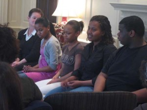 At a “Not-Your-Average” Master’s Tea yesterday, four local high school students spoke about outreach via the environment.