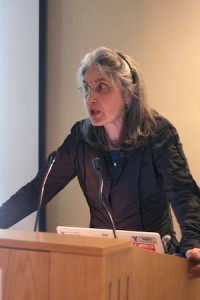 Lorraine Daston, of the Max Planck Institute for the History of Science, speaks on “Seeing Things: A History of Blank Screens” yesterday. Daston dwelled on the elusive tabula rasa.