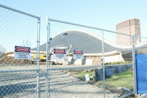 Ingalls Rink, designed by Eero Saarinen ARC ’34 and known as the “Yale Whale,” is undergoing a $23-million, year-and-a-half-long renovation.