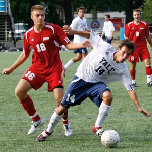 Acrobatic Brad Rose ’11 could not help the Bulldogs overcome Sacred Heart in a Sept. 9 home contest last season.