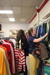 The Salvation Army is a popular destination for Safety Dance costumes — and for low-cost everyday clothing.