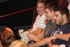 DKE fraternity brothers gathered at Criterion Cinemas last night to watch ‘W.’ The film included several graphic scenes depicting fictitious DKE hazing in the 1960s.