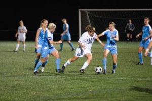 Midfielder Megan Ashforth ’10 recorded one shot on goal in last weekend’s 2-1 loss to Columbia on Senior Night.