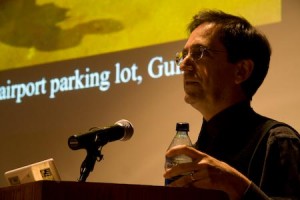 In a speech Wednesday, New York Times reporter Andrew Revkin warns Elis of the danger of the world’s dependence on fossil fuels and the resulting global warming.