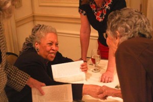 Toni Morrison speaks at a lunch at the Omni Hotel on Friday about writing, storytelling and reading, as well as literary nonprofits: The event was a fundraiser for Read to Grow.