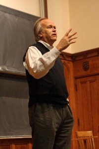 Dick Ebersol ’69, the chairman of NBC Sports and Olympics, spoke at SSS yesterday for a Kiphuth Lecture.