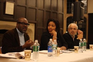 Leading race relations experts discuss issues facing blacks today at a panel at the Af-Am House Thursday night.