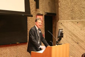 Adrian Forty, professor of architetural history at the University College London, gives the symposium’s keynote address.