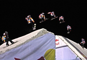 Shayne Pospisil won the Red Bull Snowscrapers
competition to take home the $50,000 grand prize
at Manhattan’s East River Park last night.