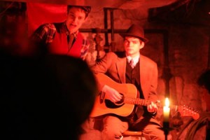 “Got a little treat for me?” The players of the student performance troop Control Group perform T.S. Eliot on Valentine’s Day.