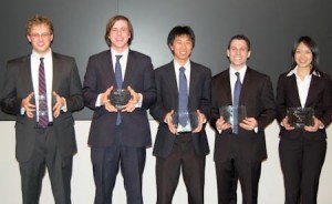 From left to right: Stephen Oshman ’10, Michael Simpson ’10, Steven Hao ’09, Martin Wexler SOM ’09 and Ayung Tseng SOM ’09.