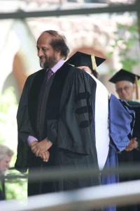 IPCC Chairman Rajendra Pauchari, a winner of the 2007 Nobel Peace Prize, receives an honorary degree at Commencement on May 26, 2008.