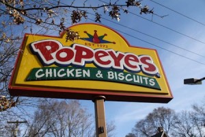 Popeye’s is one of many fast food joints facing increases in sales despite evidence eating at home is cheaper.