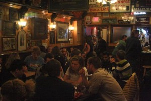 Trivia night at Anna Liffey’s continues to draw a crowd, despite the economic downturn.