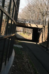 The Prospect Street bridge, seen here from beside the Malone Center, will undergo a $3.5 million reconstruction beginning this summer.