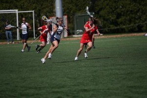 Captain and midfielder Taylor Fragapane ’09 got the opening draw control on Saturday against Cornell. Yale fought hard for a rally, but the Big Red pulled away at the very end to win 7-6.