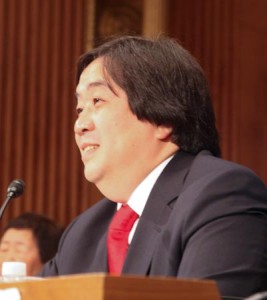 Yale Law School Dean Harold Hongju Koh speaks before the Senate Foreign Relations Committee in Washington on Tuesday.